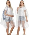 Borogo Family Pack Disposable Rain Ponchos - 4 Pack