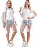 Borogo Family Pack Disposable Rain Ponchos - 4 Pack