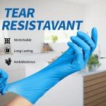 Blue Powder-Free Disposable Vinyl Exam Gloves (100)