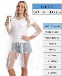 Borogo Family Pack Disposable Rain Ponchos - 4 Pack