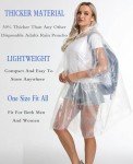 Borogo Family Pack Disposable Rain Ponchos - 4 Pack