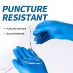 Blue Powder-Free Disposable Vinyl Exam Gloves (100)