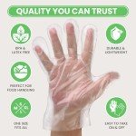 600pcs BPA-Free Disposable Plastic Gloves for Cooking