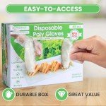 600pcs BPA-Free Disposable Plastic Gloves for Cooking