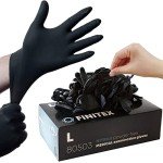 Black Nitrile Disposable Gloves - 100 Pack, Large