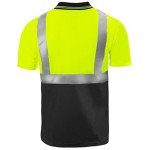 Reflective Safety Polo Shirt - Yellow/Lime & Black