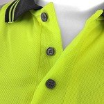 Reflective Safety Polo Shirt - Yellow/Lime & Black