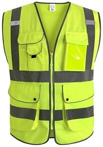 High Visibility Reflective Safety Vest with Pockets