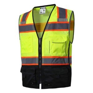 High Visibility Safety Vest with 10 Pockets