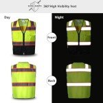 High Visibility Safety Vest with 10 Pockets