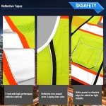 High Visibility Safety Vest with 10 Pockets