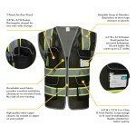COOLJOB Hi-Vis Reflective Safety Vest for Men