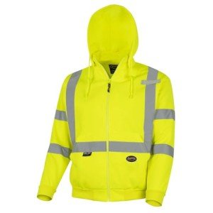 High Visibility Reflective Safety Hoodie - Orange/Green