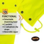 High Visibility Reflective Safety Hoodie - Orange/Green