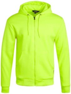 Men's Hi-Visibility Thermal Hoodie - Neon Safety Zip Up