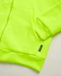 Men's Hi-Visibility Thermal Hoodie - Neon Safety Zip Up