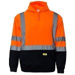 High Visibility Hooded Sweatshirt - Orange, 2XL