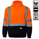 High Visibility Hooded Sweatshirt - Orange, 2XL