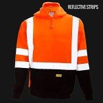 High Visibility Hooded Sweatshirt - Orange, 2XL