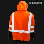 High Visibility Hooded Sweatshirt - Orange, 2XL