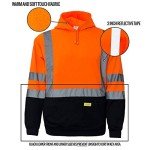 High Visibility Hooded Sweatshirt - Orange, 2XL