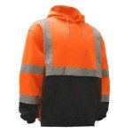 High Visibility Hooded Sweatshirt - Orange, 2XL