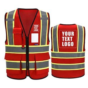 AYKRM Red Logo Safety Vest for Outdoor Use