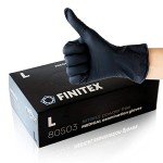 Black Nitrile Disposable Gloves - 100 Pack, Large