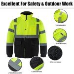 High Visibility Waterproof Winter Safety Jacket - Men