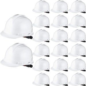20-Pack Adjustable Hard Hats with Cotton Brow Pad