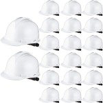 20-Pack Adjustable Hard Hats with Cotton Brow Pad