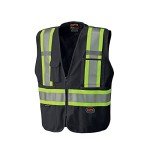 Hi-Vis Tear-Away Mesh Safety Vest with Pockets