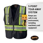 Hi-Vis Tear-Away Mesh Safety Vest with Pockets