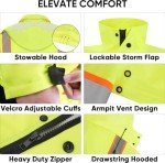 TICONN Waterproof Hi-Vis Reflective Rain Coat