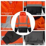 High Visibility ANSI Class 3 Reflective Safety Hoodie