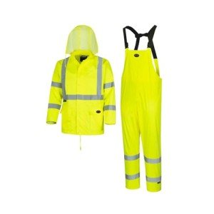 High Visibility Waterproof Rain Jacket & Pants Set