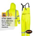 High Visibility Waterproof Rain Jacket & Pants Set