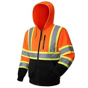 Hi-Vis Zip-Up Safety Hoodie for All Sizes