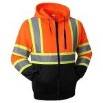 Hi-Vis Zip-Up Safety Hoodie for All Sizes