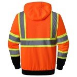 Hi-Vis Zip-Up Safety Hoodie for All Sizes
