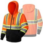 Hi-Vis Zip-Up Safety Hoodie for All Sizes