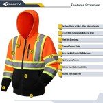 Hi-Vis Zip-Up Safety Hoodie for All Sizes