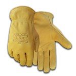 Men’s Golden Stag Leather Work Gloves - Large