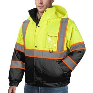 High Visibility Waterproof Rain Jacket for Safety