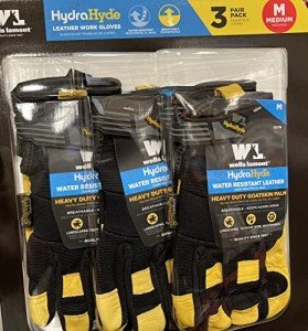 Wells Lamont Water Resistant Leather Work Gloves 3 Pack