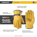 Men's Water-Resistant Leather Work Gloves - Extra Large
