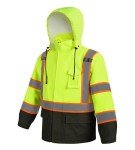 Hi-Vis Waterproof Rain Jacket for Men and Women