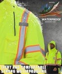 Hi-Vis Waterproof Rain Jacket for Men and Women