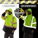 Hi-Vis Waterproof Rain Jacket for Men and Women