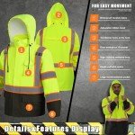 Hi-Vis Waterproof Rain Jacket for Men and Women